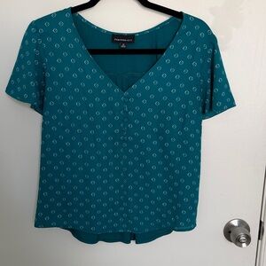 Fortune + Ivy Teal Women's Blouse